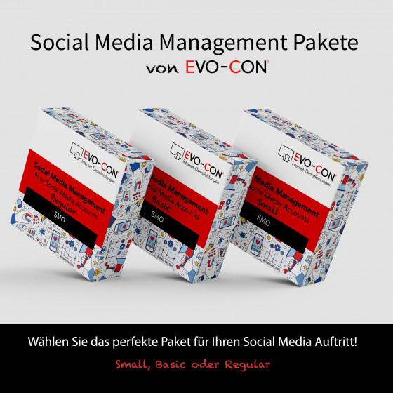 Finden Sie zusätzliche Social Media Management Pakete : small, basic, regular